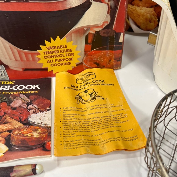 Vintage Nordic Ware Electric Multi-Fri-Plus Deep‎ Fries Fondues Original Box - Picture 2 of 16